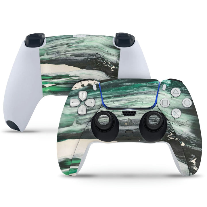 PS5 Controller Skin - Green Black Stroke