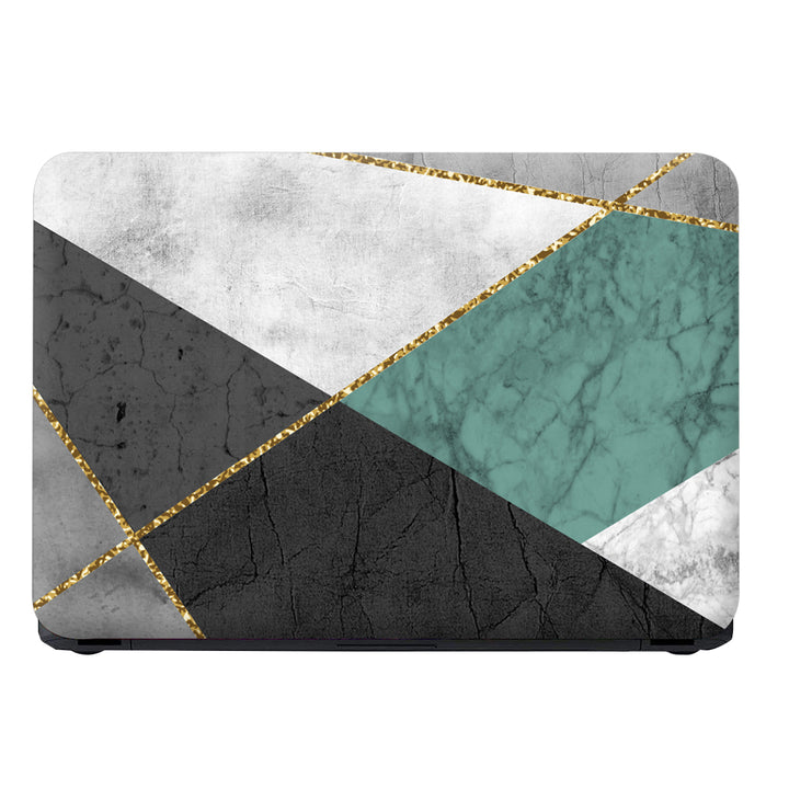 Laptop Skin - Golden Line on Marble Design