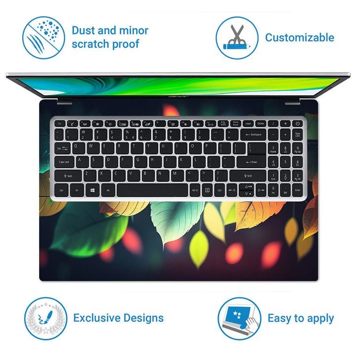 Laptop Skin - A Colorful Leaf