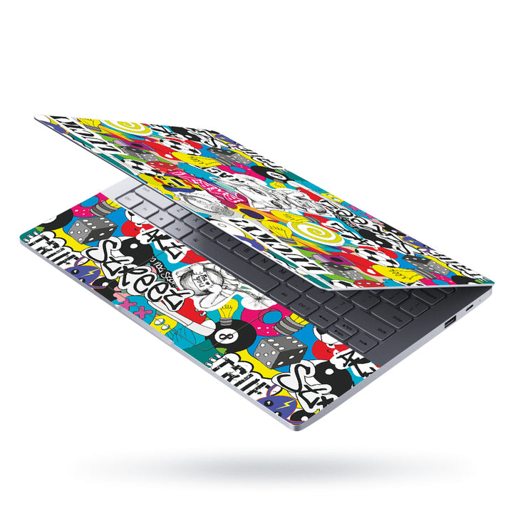 Laptop Skin - Lucky Cat Graffiti Art