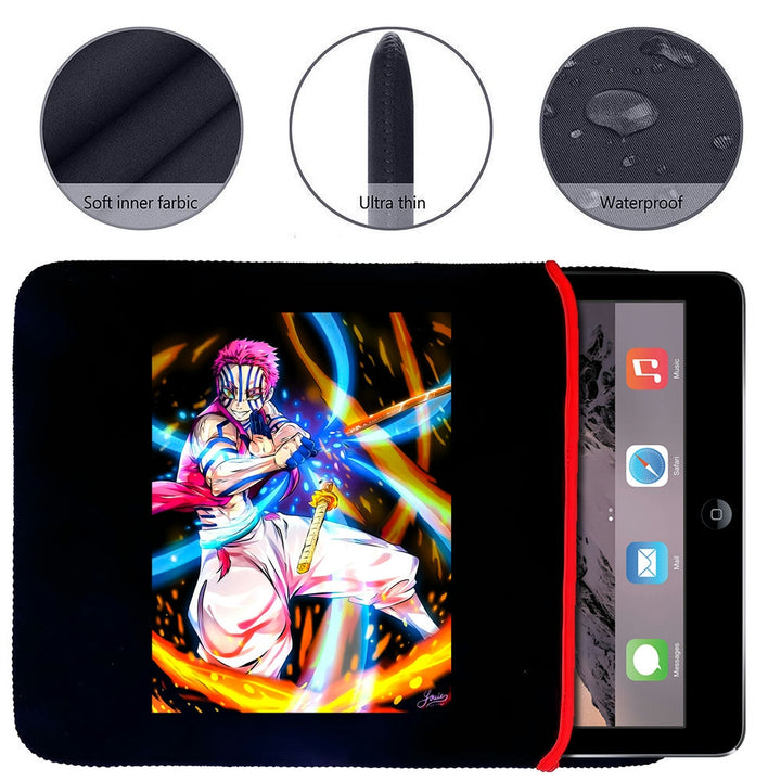 Printed Neoprene Reversible Laptop & Tablet Sleeve - Anime Legendary DS94