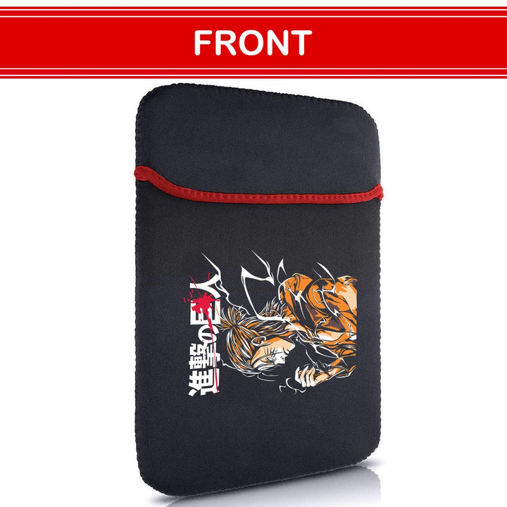 Printed Neoprene Reversible Laptop & Tablet Sleeve - Anime Attack on Titan DS02