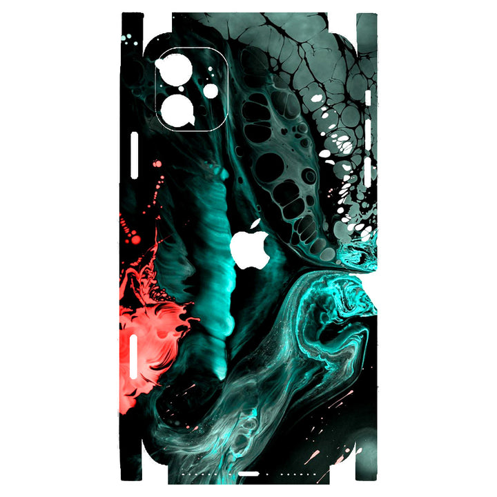 Apple iPhone Skin Wrap - Green Shaded Marble Art - SkinsLegend