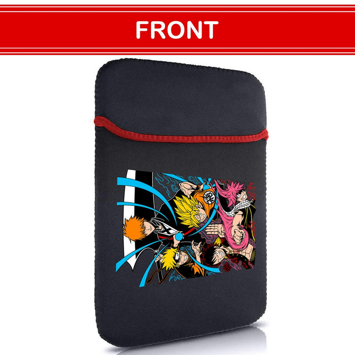 Printed Neoprene Reversible Laptop & Tablet Sleeve - Super Heroes Five Legend