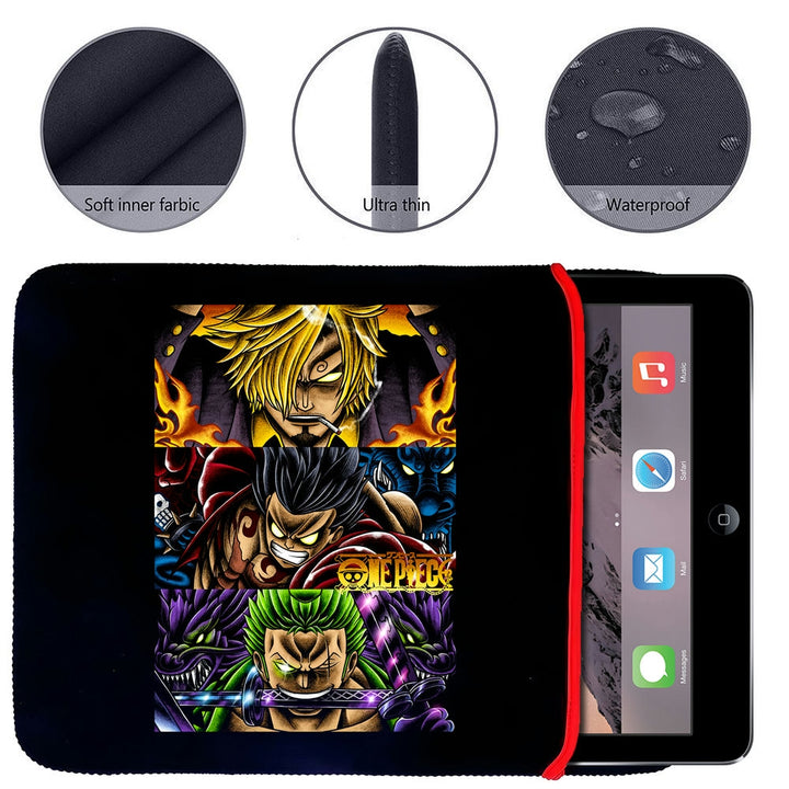 Printed Neoprene Reversible Laptop & Tablet Sleeve - Anime Legendary DS56