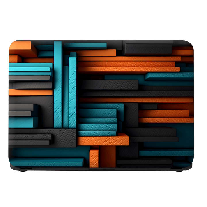 Laptop Skin - Abstract 3D Bar Line Background