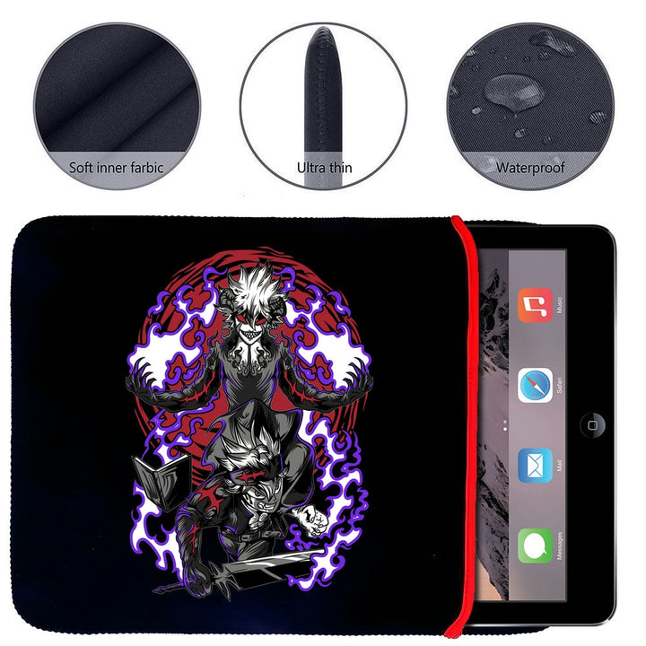 Printed Neoprene Reversible Laptop & Tablet Sleeve - Anime Legendary DS92