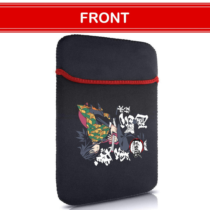 Printed Neoprene Reversible Laptop & Tablet Sleeve - Anime Demon Slayer Kimetsu No Yaiba DS21