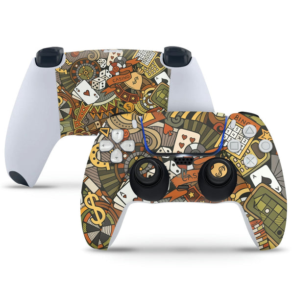 PS5 Controller Skin - Casino Doodle