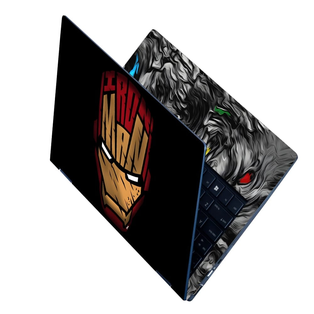 Shop Iron Man Face Typography Laptop Skin Buy Online Now SkinsLegend