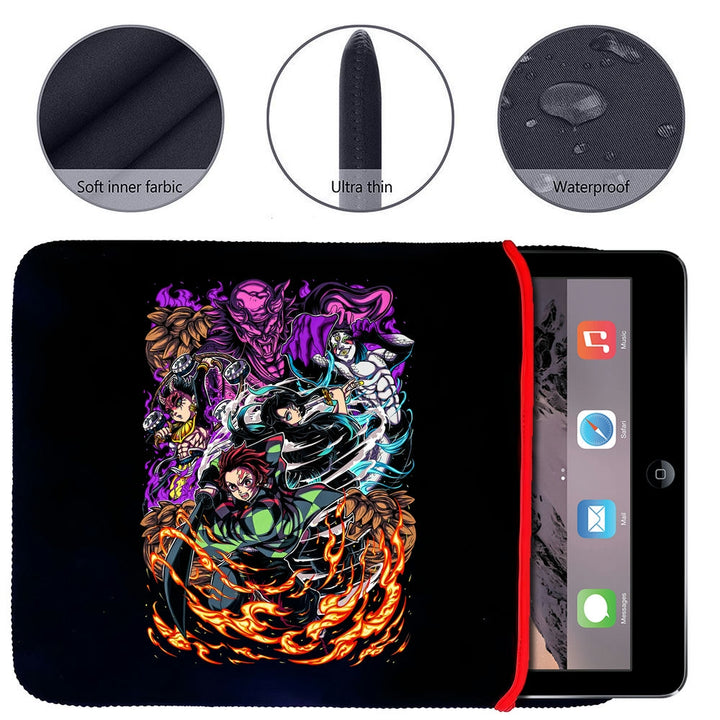 Printed Neoprene Reversible Laptop & Tablet Sleeve - Anime Legendary DS42