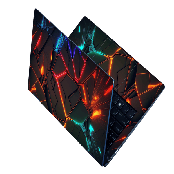 Laptop Skin - Neon Particles Shapes