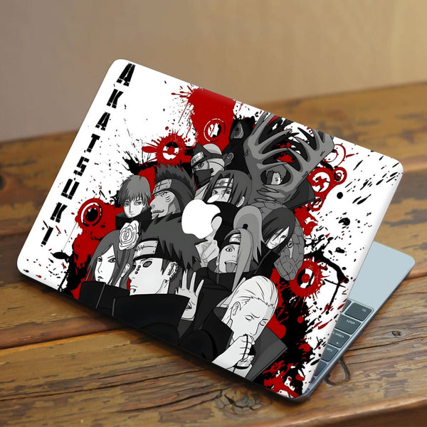 Laptop Skin for Apple MacBook - Anime Akatsuki Black Red Design