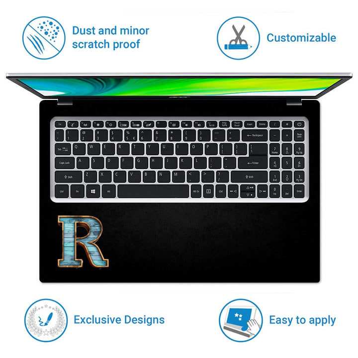 Laptop Skin - Realistic R Letter