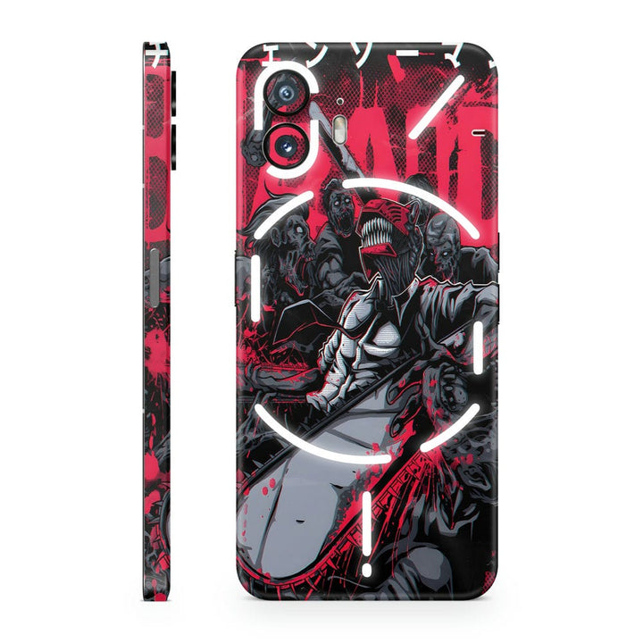 Mobile Skin Wrap - Black Red Creatures Design