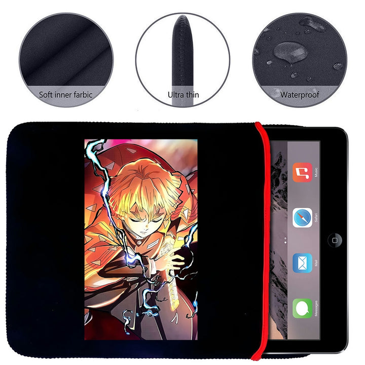 Printed Neoprene Reversible Laptop & Tablet Sleeve - Anime Legendary DS3