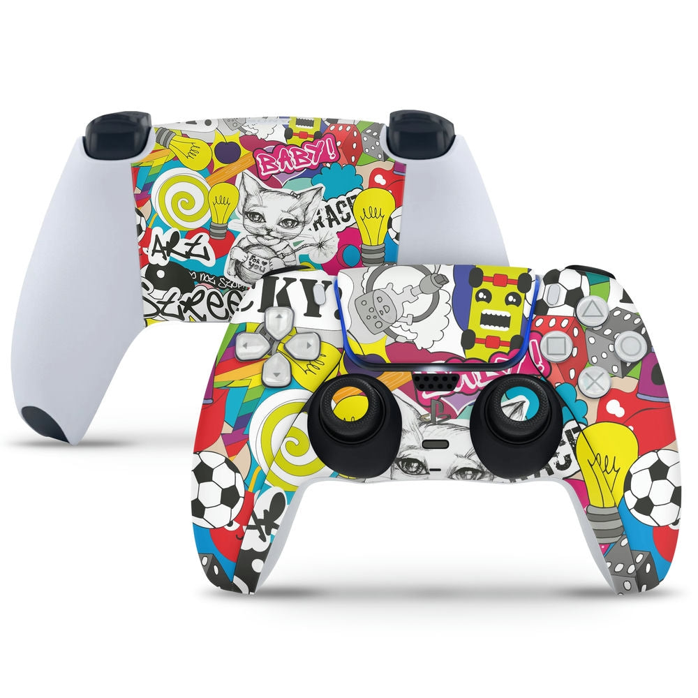 PlayStation 5 Controller Skin - Lucky Cat Graffiti Art – SkinsLegend