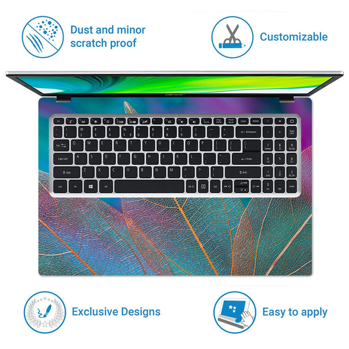 Laptop Skin - Transparent Vivid Autumn Leaves