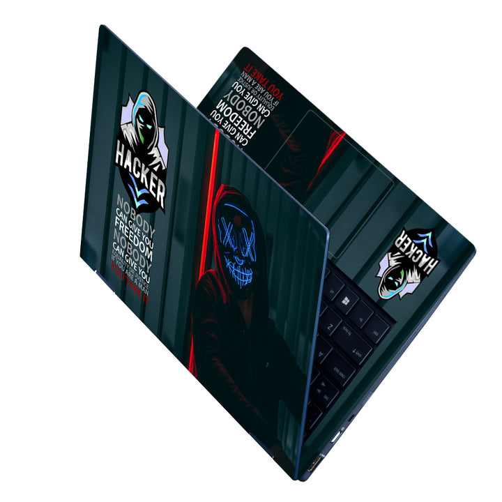 Laptop Skin - Bar Hacker No Body Quotes