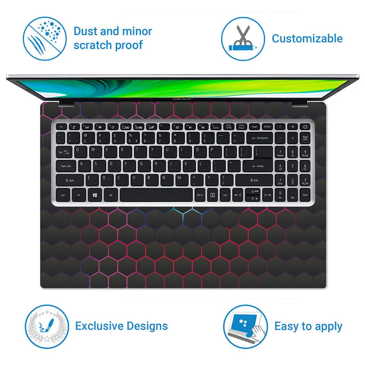 Laptop Skin - Technological Honeycomb Background