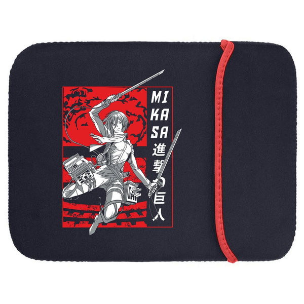 Printed Neoprene Reversible Laptop & Tablet Sleeve - Anime Attack on Titan DS04