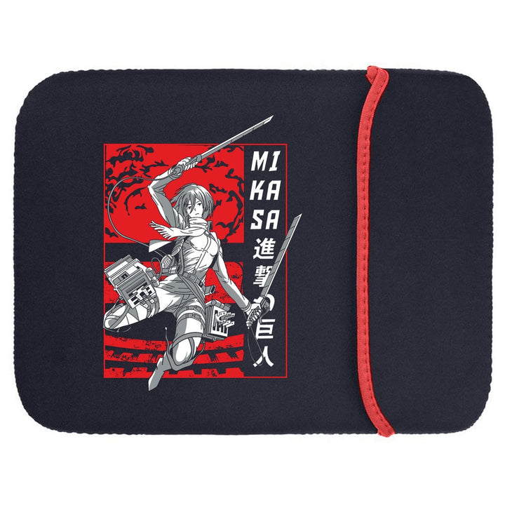 Printed Neoprene Reversible Laptop & Tablet Sleeve - Anime Attack on Titan DS04