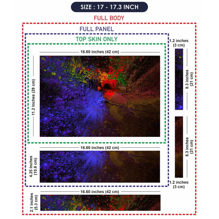 Laptop Skin - Splatter Holi Color Powder