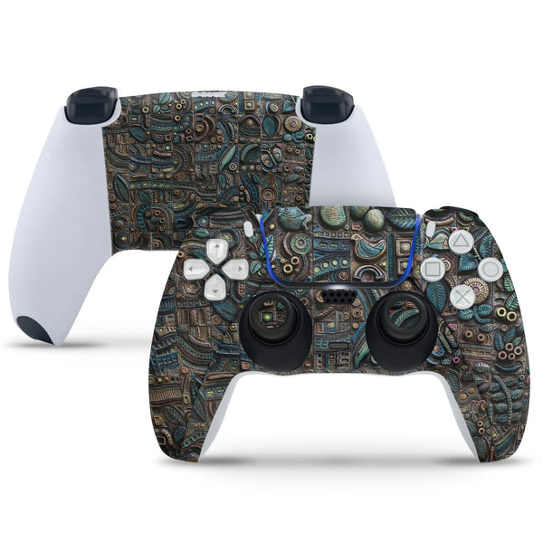 PS5 Controller Skin - Leaf Metal Art