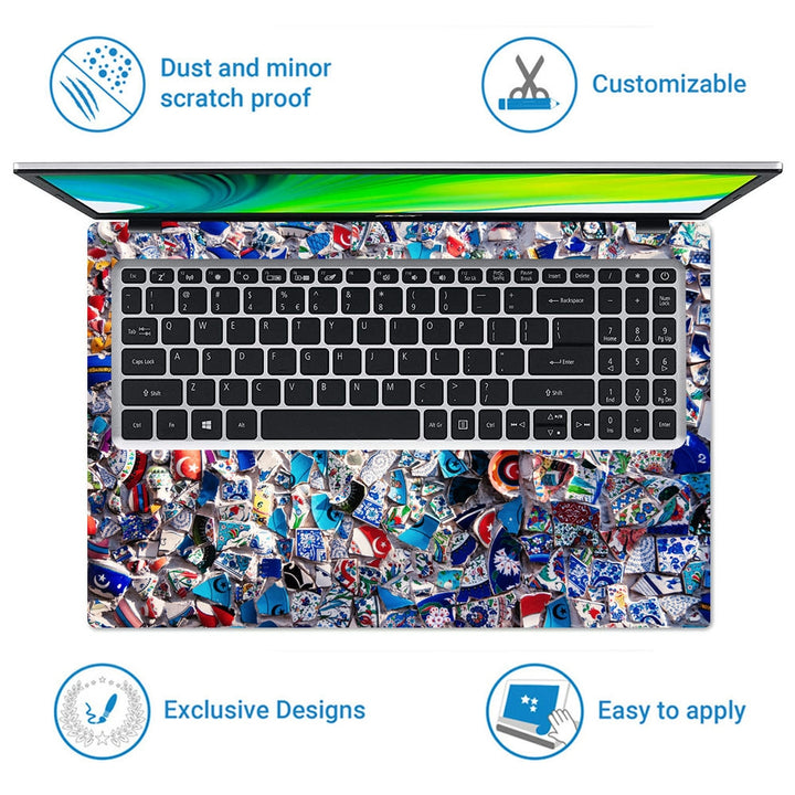 Laptop Skin - Wall Decorated With Fragments