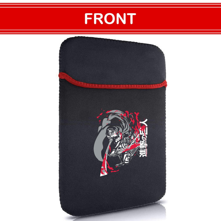 Printed Neoprene Reversible Laptop & Tablet Sleeve - Anime Attack on Titan DS01