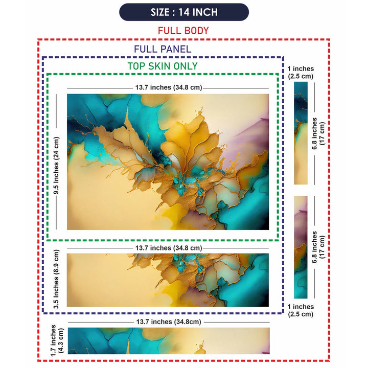 Laptop Skin - Abstract Art Painting in Alcohol