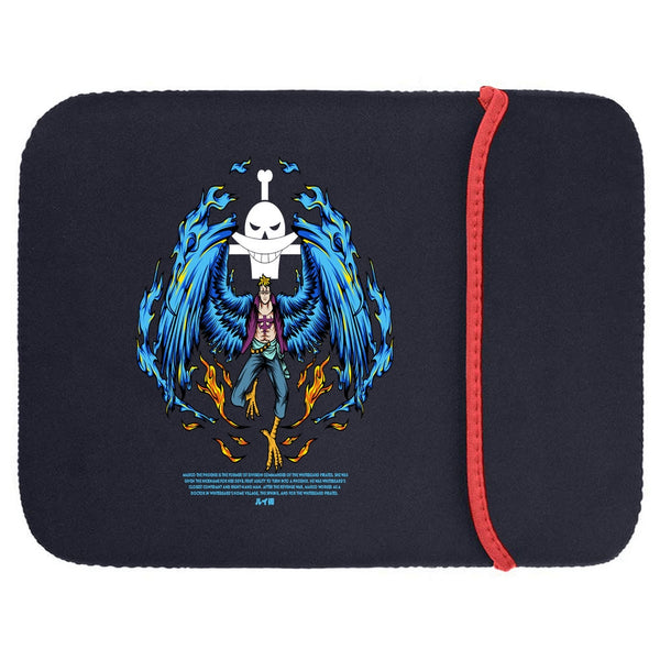 Printed Neoprene Reversible Laptop & Tablet Sleeve - One Piece Marco DS1