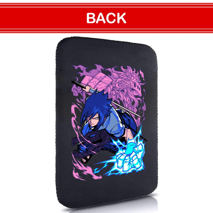 Printed Neoprene Reversible Laptop & Tablet Sleeve - Anime Sasuke Uchiha Premium