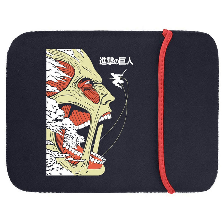 Printed Neoprene Reversible Laptop & Tablet Sleeve - Anime Attack on Titan DS17