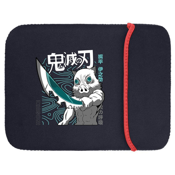 Printed Neoprene Reversible Laptop & Tablet Sleeve - Anime Demon Slayer Kimetsu No Yaiba DS04