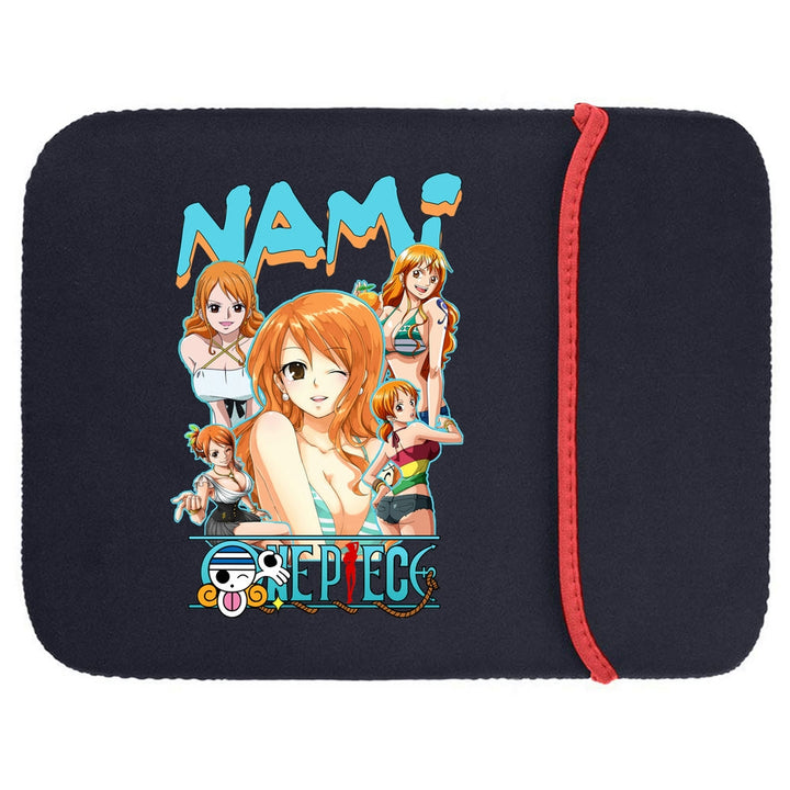 Printed Neoprene Reversible Laptop & Tablet Sleeve - One Piece Nami DS2