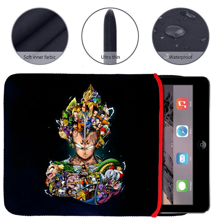 Printed Neoprene Reversible Laptop & Tablet Sleeve - Anime Legendary Dragon Ball DS3