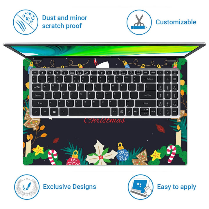 Laptop Skin - Christmas Concept in Hand Drawn