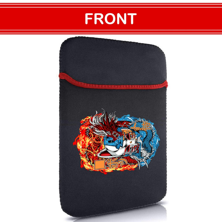 Printed Neoprene Reversible Laptop & Tablet Sleeve - Anime Action DS23