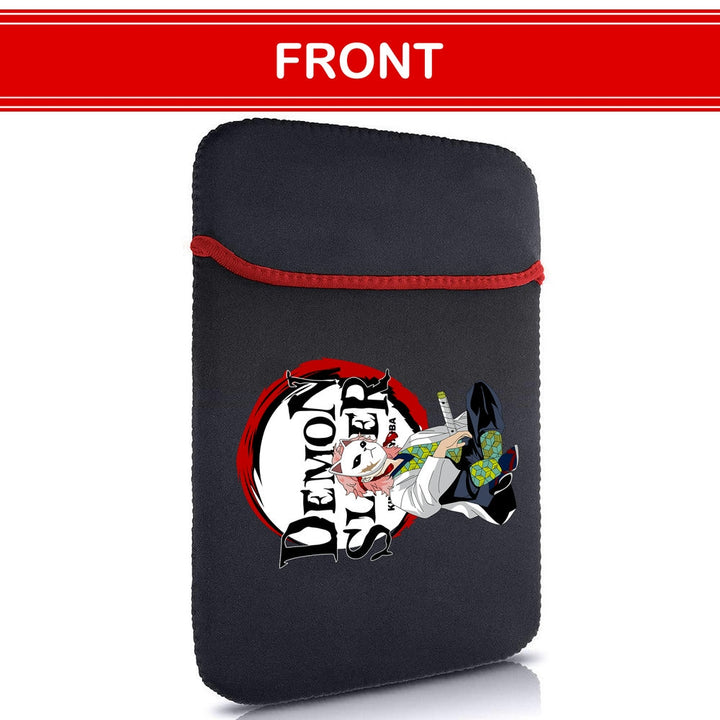 Printed Neoprene Reversible Laptop & Tablet Sleeve - Anime Demon Slayer Kimetsu No Yaiba DS08