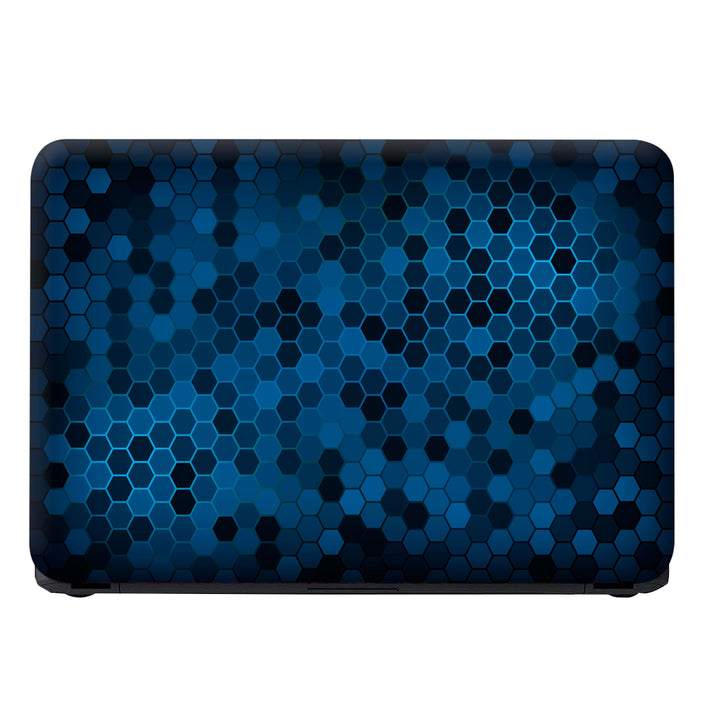 Laptop Skin - Black Blue Honeycomb