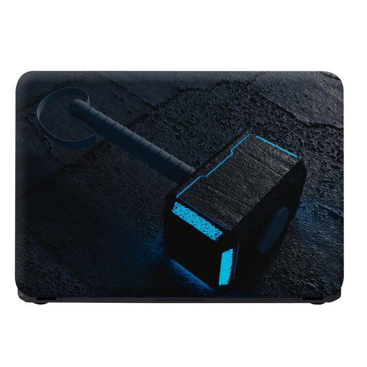 Laptop Skin - Thor Blue Neon Hammer