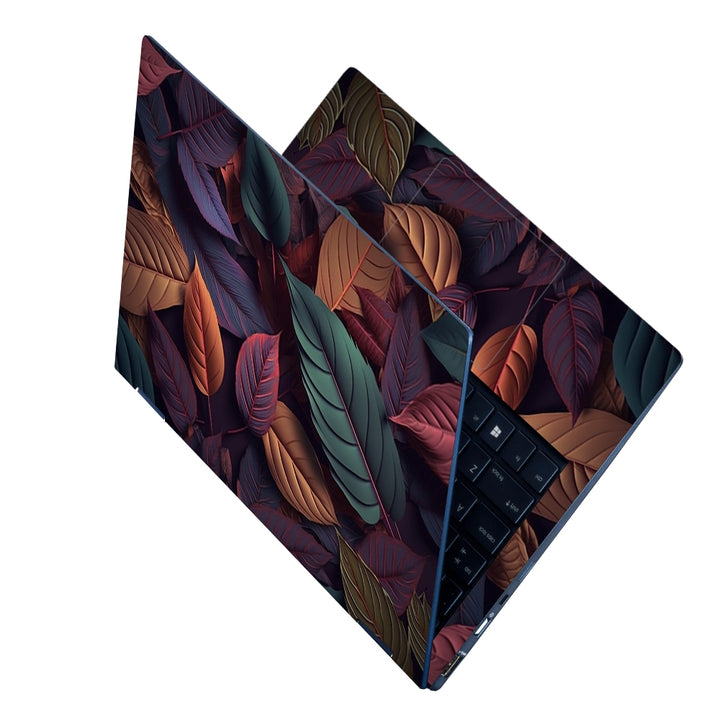 Laptop Skin - Colorful Leaves Abstract Background Generative