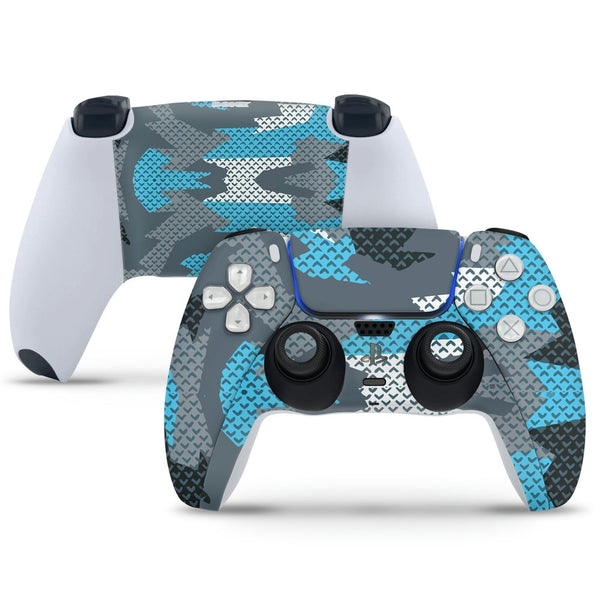 PS5 Controller Skin - Blue White Tiny Arrow