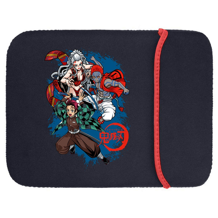 Printed Neoprene Reversible Laptop & Tablet Sleeve - Anime Action DS20