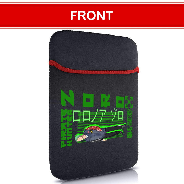 Printed Neoprene Reversible Laptop & Tablet Sleeve - Anime Zoro