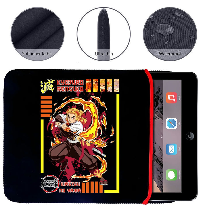 Printed Neoprene Reversible Laptop & Tablet Sleeve - Anime Legendary DS98