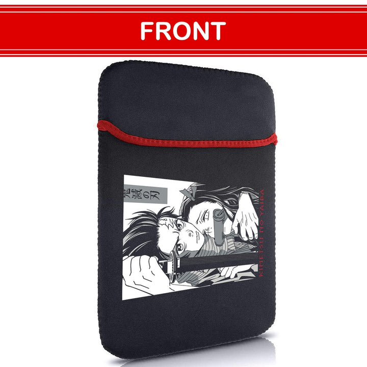 Printed Neoprene Reversible Laptop & Tablet Sleeve - Anime Demon Slayer Kimetsu No Yaiba DS14