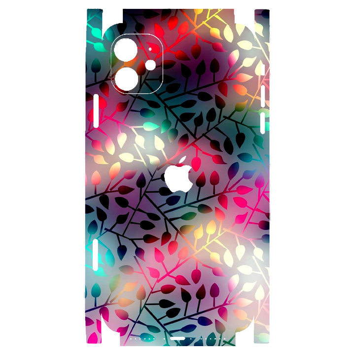 Apple iPhone Skin Wrap - Neon Multi Leafs - SkinsLegend