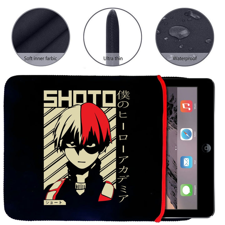 Printed Neoprene Reversible Laptop & Tablet Sleeve - Anime My Hero Academia DS08